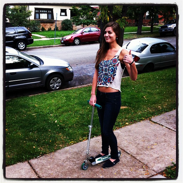 Old school style, You'll be seeing me riding dirty #razorscooter #reunited